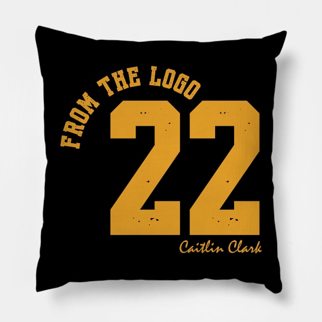 From The Logo 22 Caitlin Clark Pillow by Palette Harbor