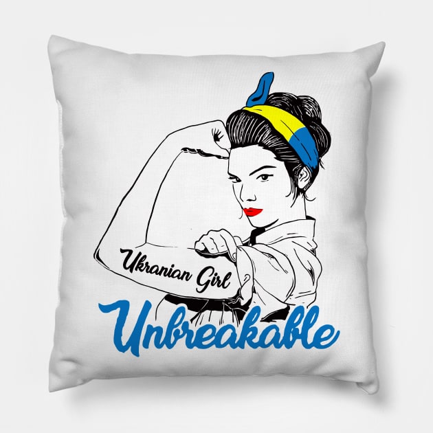 Women Ukrainian - Ukraine Girl Unbreakable - Ukraine Flag Pillow by HomerNewbergereq