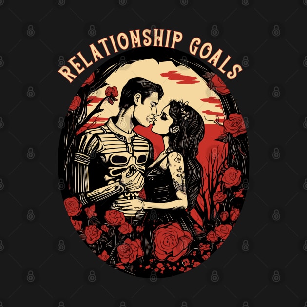 Halloween relationship goals Goth Theme Gothic Skull Emo by RetroZin