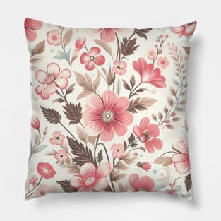 Pink Flowers Pillow