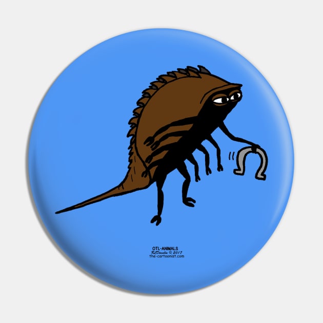 Horseshoe Crab with a Horse Shoe Pin by OutToLunch