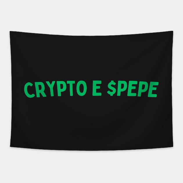 Exclusive $PEPE Crypto Meme Revolution Shirt - Unleash Your Inner Crypto Enthusiast! Tapestry by neithout