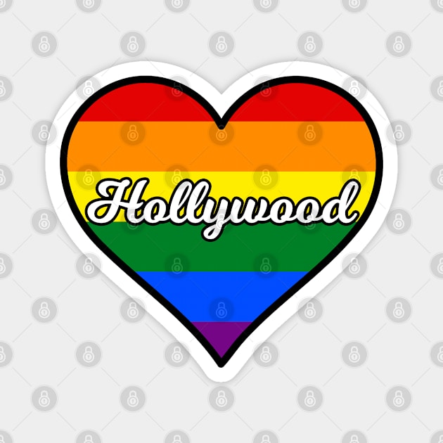 Hollywood Florida Gay Pride Heart Magnet by fearcity