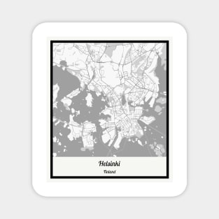 Map of Helsinki - Finland Magnet