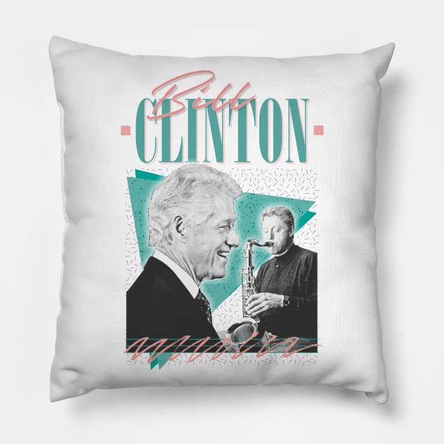 Bill Clinton // 90s Style Aesthetic Design Pillow by DankFutura