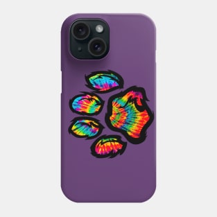 Furry Paw Print Fursuit Tie Dye Fursona Phone Case