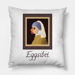 Funny Hen Museum Puns | Art Gift Ideas | Vermeer Paintings Pillow