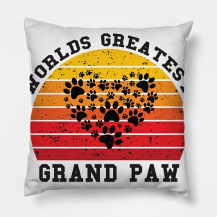 Grandpaw Worlds Greatest Grand Paw Funny Dogs Tee Pillow