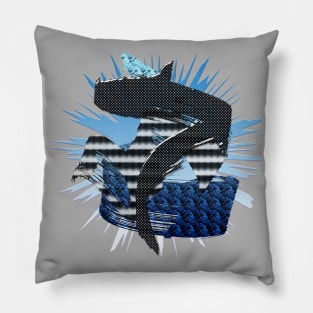 Prickly blue Pillow