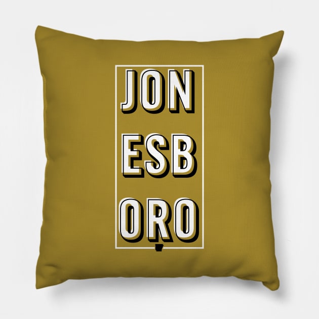 Jonesboro City Block Pillow by rt-shirts