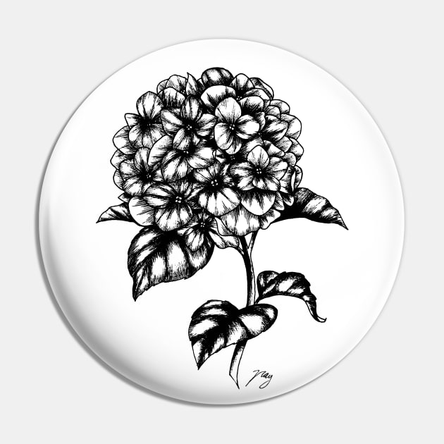 Hydrangea Pin by Akbaly