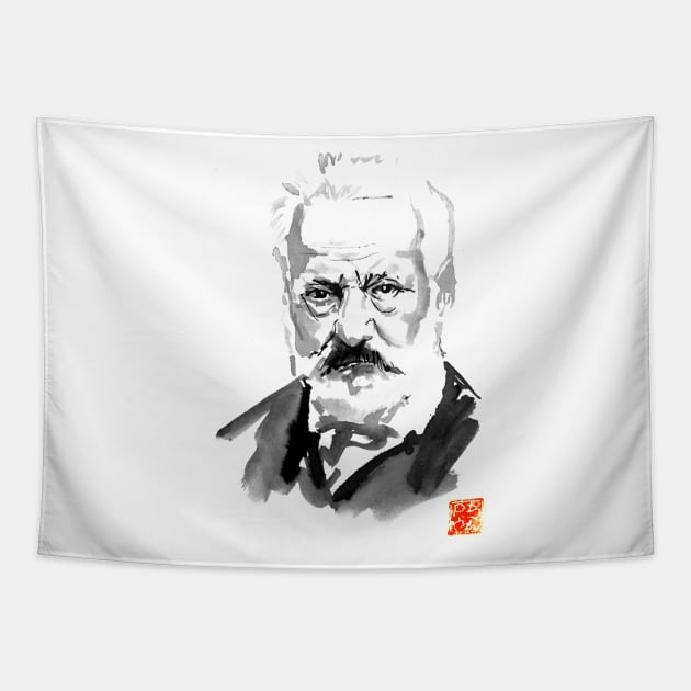 victor hugo Tapestry by pechane