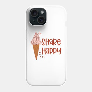 Ice cream share happy Phone Case