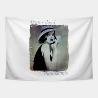 Better dead than simple girl retro vintage Tapestry