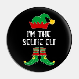 I'm The Selfie Elf Matching Family Group Christmas Pin