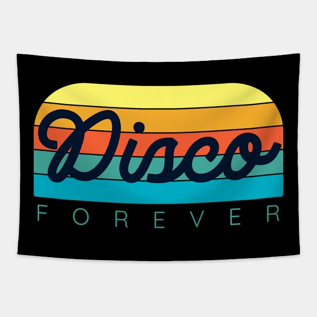 DISCO - Forever (orange/red/teal) ) Tapestry by DISCOTHREADZ 