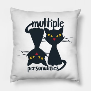 Multiple personalities funny cat Pillow