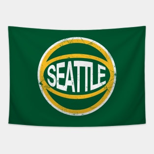 Seattle Retro Ball - Green 1 Tapestry