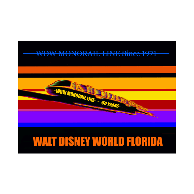 WDW monorail line 50th year design A by dltphoto