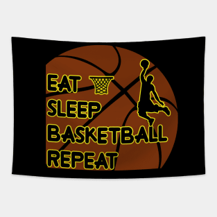 Eat Sleep Basketball Repeat Tapestry