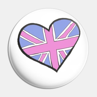 Union Jack Heart Pin