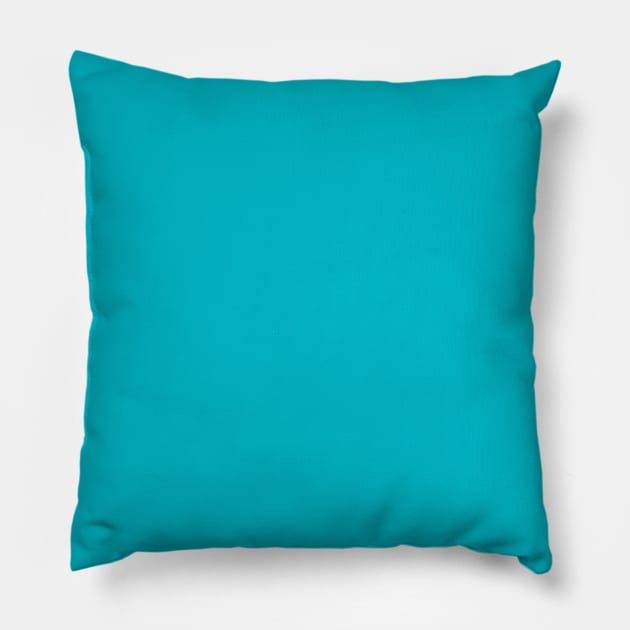 Preppy summer beach chic teal neon aqua blue turquoise Pillow by Tina