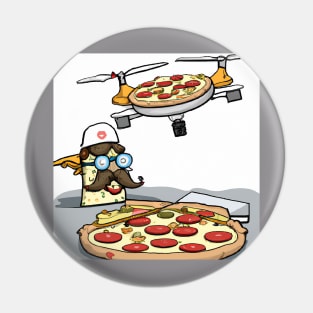 Drone Pizza Delivery - AI drawing Pin