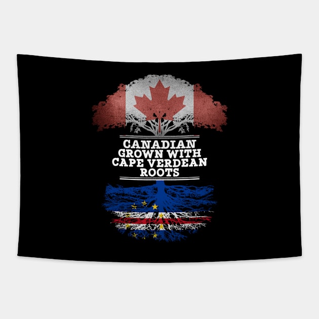 Canadian Grown With Cape Verdean Roots - Gift for Cape Verdean With Roots From Cabo Verde Tapestry by Country Flags