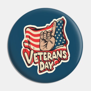 Happy Veterans Day Pin