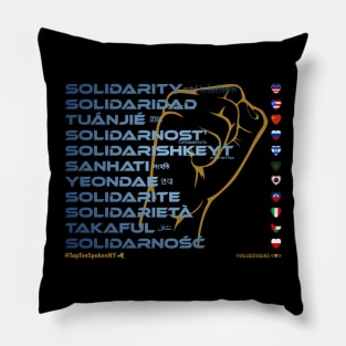 SOLIDARITY: Say ¿Qué? Top Ten Spoken (New York) Pillow