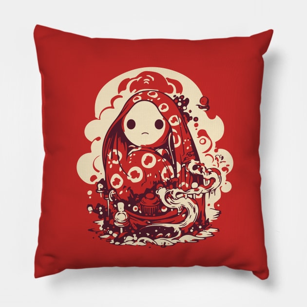 Chibi Obake - Japanese Folklore Pillow by DesignedbyWizards