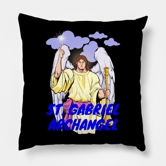 St. Gabriel Archangel Pillow by stadia-60-west