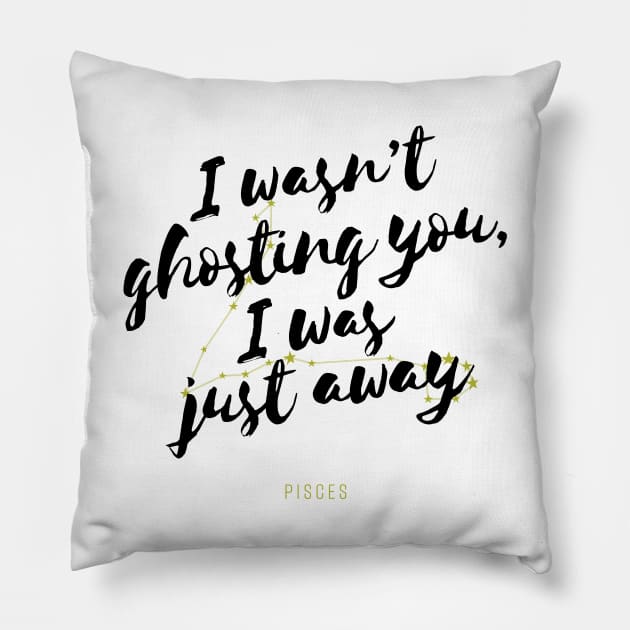 Pisces Zodiac Funny Pillow by StarSignPrints