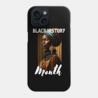 Black history month cute graphic design artwork Phone Case