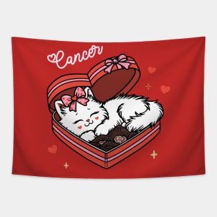 Cancer Sassy Valentines Kitty Tapestry