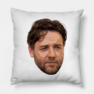 Russell Crowe Vector Art Pillow