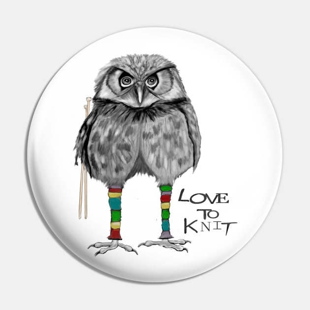 Love to Knit Pin by msmart