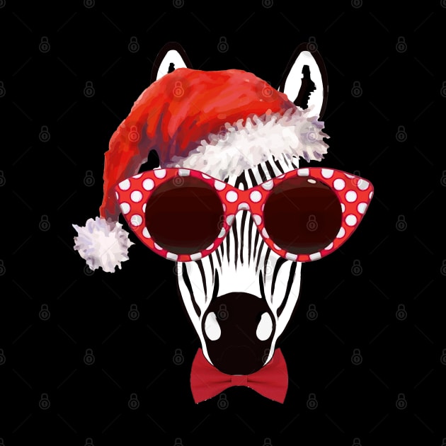 Zebra face christmas humor sweater by Collagedream