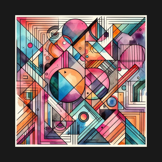 Psychedelic looking abstract illustration geometric shapes by WelshDesigns