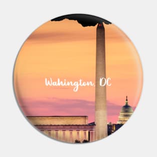 Sunset Photo Washington DC USA city tall monument texture sky dc statehood Pin