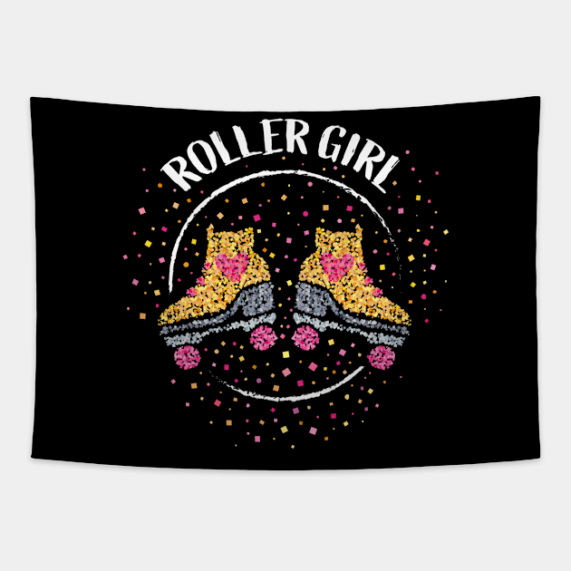 Roller Girl Roller Skates Roller Skating Tapestry by Kater Karl