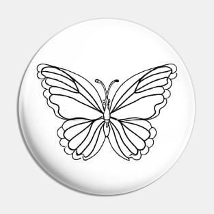 Butterfly Line Art design Pin