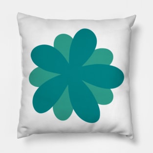 Cute Daisy Flower - verdigris green Pillow