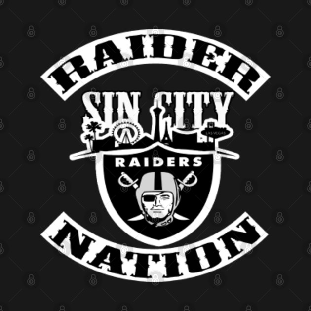 Raiders Nation LAS VEGAS RAIDERS SIN CITY - Raiders Nation - Crewneck ...