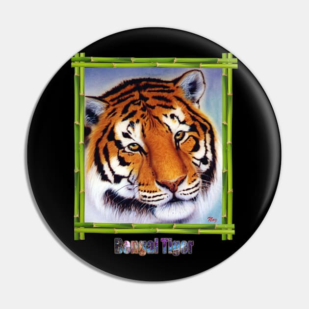 Bengal Tiger Pin by Tees by Noz