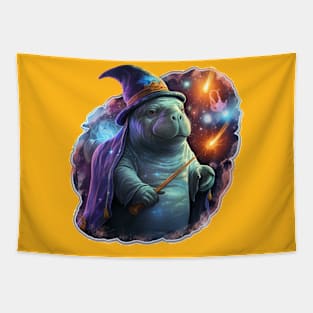 Wizard Manatee Tapestry