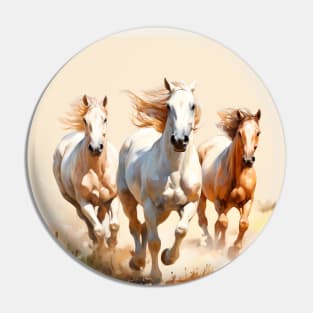 Pillow - Beautiful horses running Pin