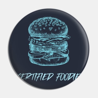 Certified Foodie Hamburger Pin