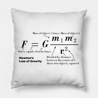 Newton's Law of Universal Gravitation Pillow