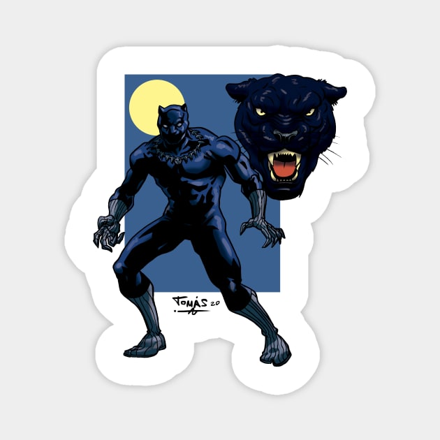 Panther Magnet by Tomas Aranda T-Shirts